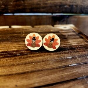 B1G1! Autumn Turkey Stud Earrings!